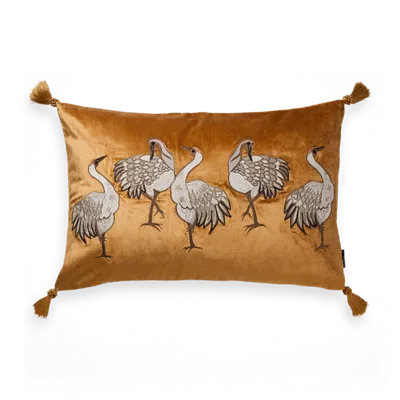Funda de cojín con diseño de pájaros Tsuru de House of Rituals