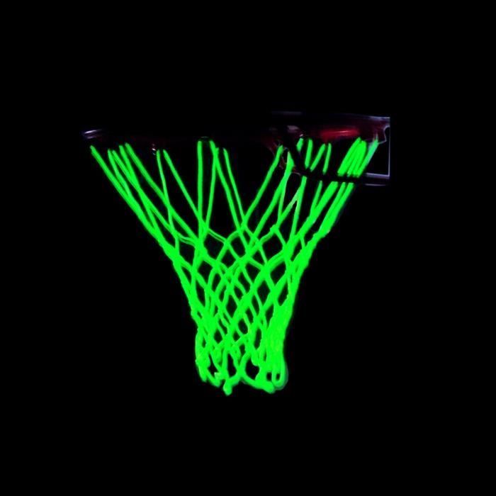 ARO DE BALONCESTO - TABLERO DE BALONCESTO - Red resistente - 12 anillas - Brilla en la oscuridad