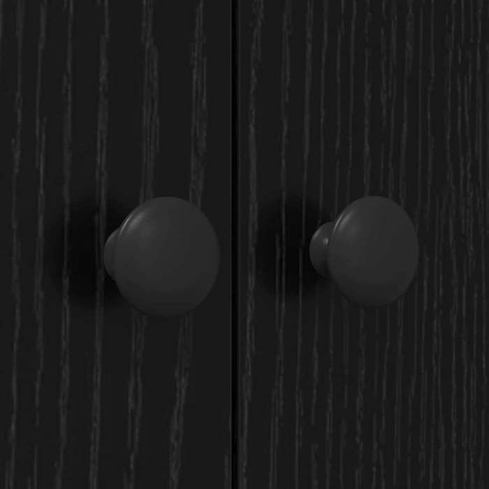 (Promotion octo)Meuble pour machine à laver/buanderie//salle de bain - design simple - Chêne noir 68 x 48,5 x 194 cm fg406635