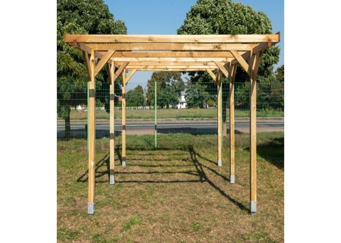 Cochera, cobertizo para coche 3,04 x 5,12 m - 15,57 m² - CAR16