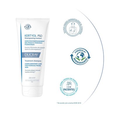 Ducray Kertyol PSO-behandlingssjampo for psoriasisutsatt hud 200 ml