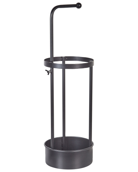 Stojak na parasole metalowy czarny