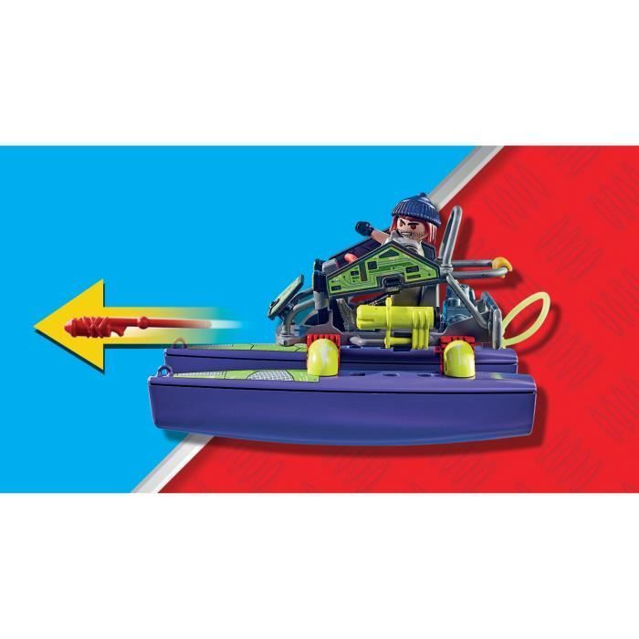 PLAYMOBIL 71147 Quad transformable de bandit, Les policiers Unité d'élite, City Action, Dès 5 ans