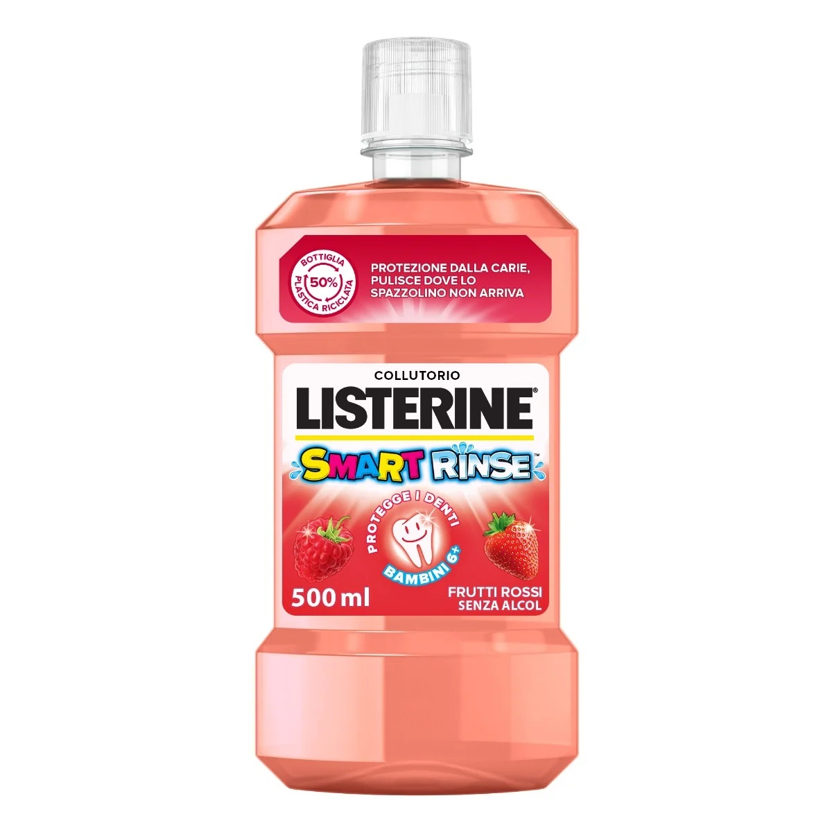 LISTERINE Listerine Smart Rinse enxaguante bucal infantil 500 ml proteção contra cáries