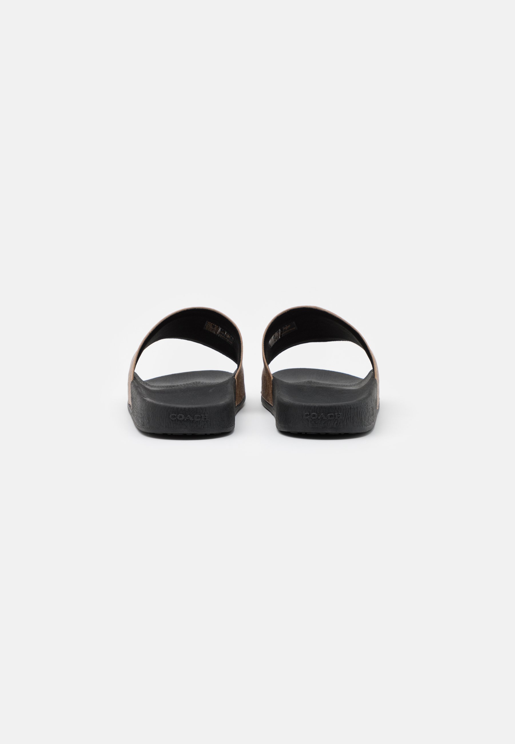 COACH SIGNATURE COATEDPOOL SLIDE - Pantofle - tan
