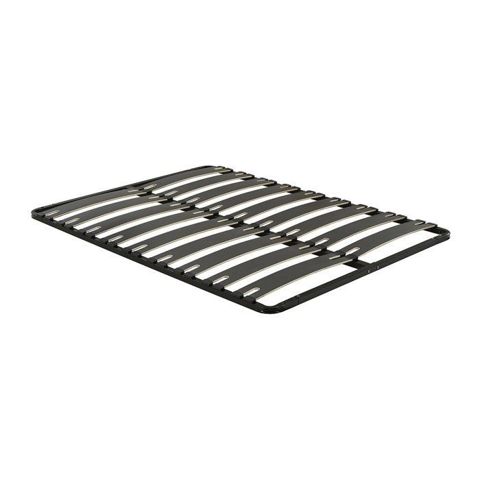 Rete a doghe 140 x 190 cm - 2 x 9 doghe - Antiscivolo - Senza gambe - Nera - MONTIANO by YSMÉE