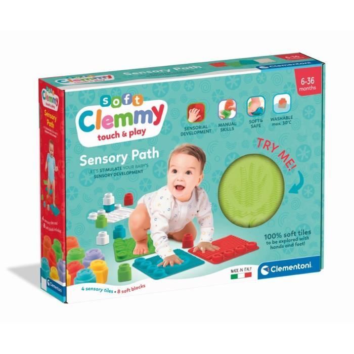 Alfombra sensorial - Clementoni - Clemmy - Roja - Multicolor - Bebé - Unisex - 6 meses - Goma suave