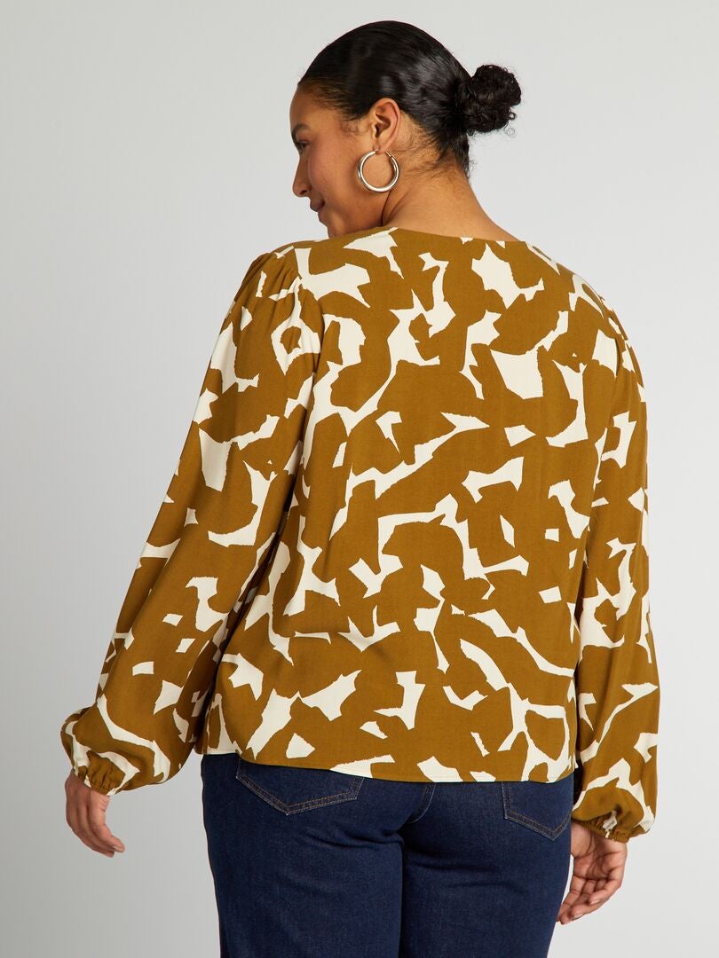 Blouse met patroon - GROEN