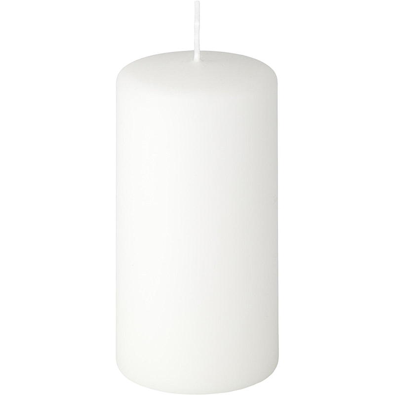 Vie Home Cube-lys 4-pakning 6,8x13 cm hvite