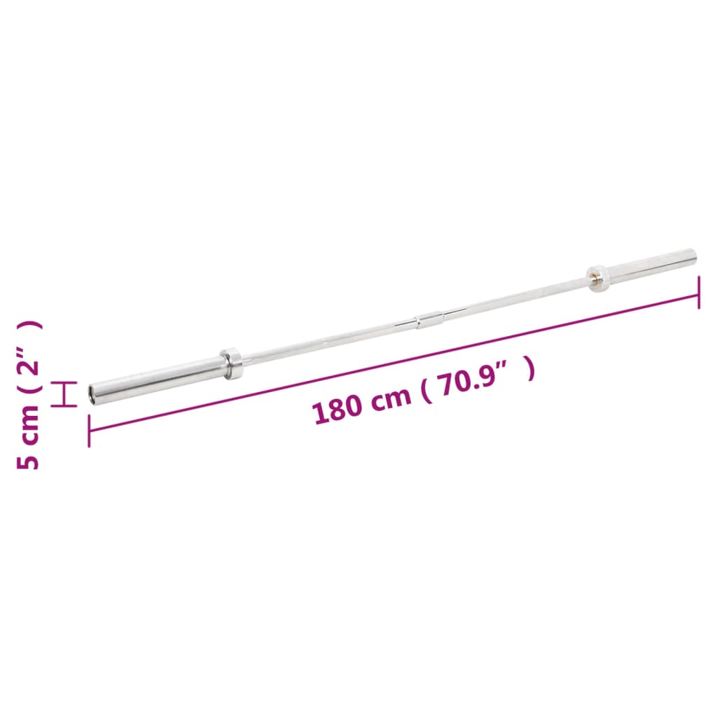 Vidaxl Stahl-Olympiastange 180 cm