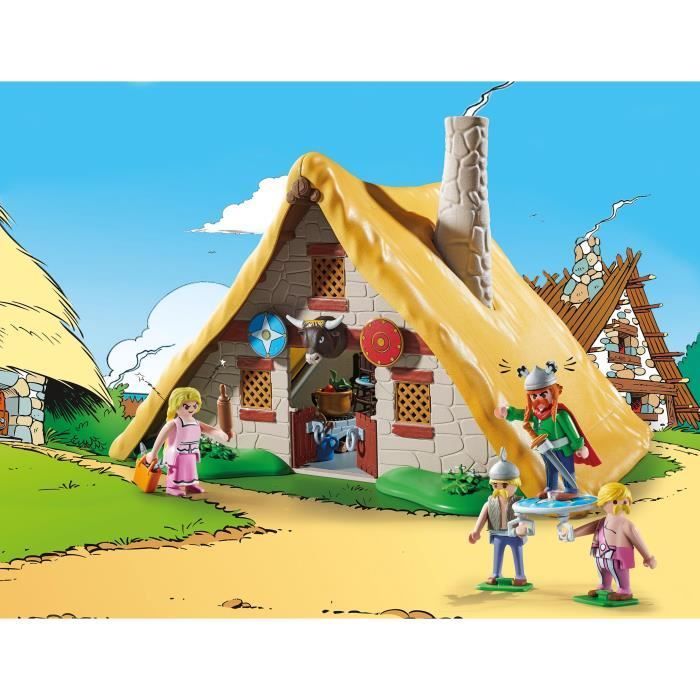 PLAYMOBIL 70932 Asterix, La capanna di Vitalstatistix, Personaggi, 110 pezzi, Età 5+
