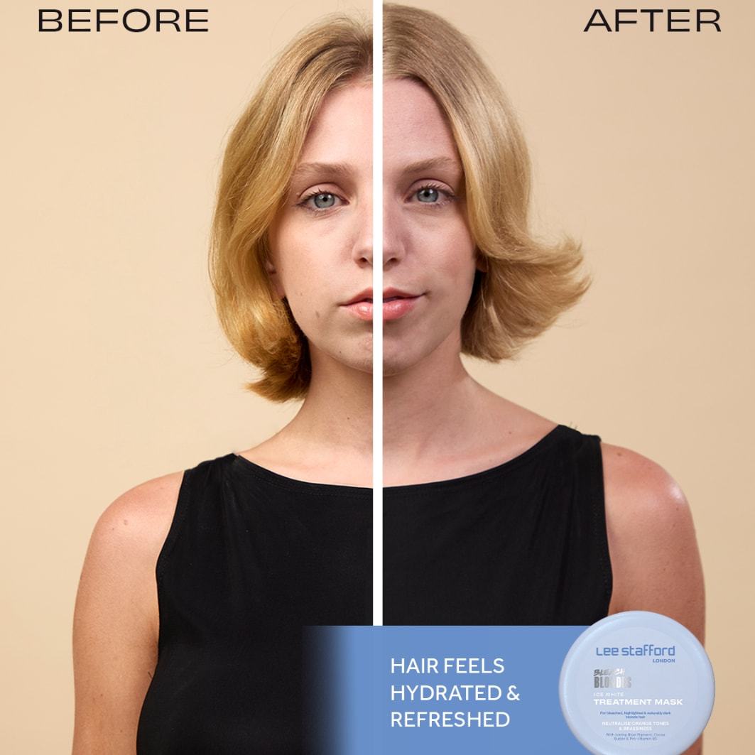 Lee Stafford matu kopšanas komplekts Bleach Blondes Ice White Mask - 200 ml