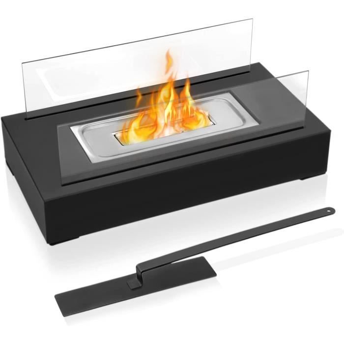 Cheminée au Bioéthanol - Portable - 35cm x 18cm x 14,5cm - Intérieur/Extérieur - Facile à utiliser - Non toxique