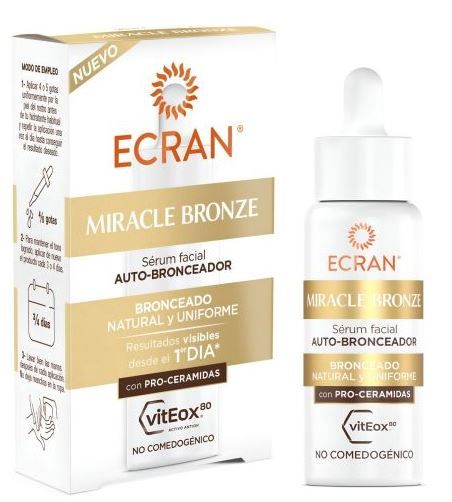 „Miracle Bronze“ savaiminio įdegio veido serumas Po deginimosi