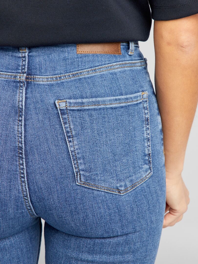 Skinny jeans met hoge taille - BLAUW