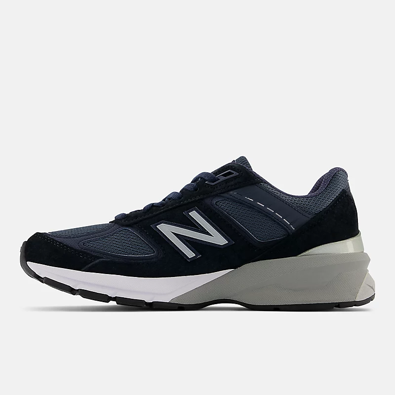Damskie buty MADE in USA 990v5 Core - granatowe ze srebrem