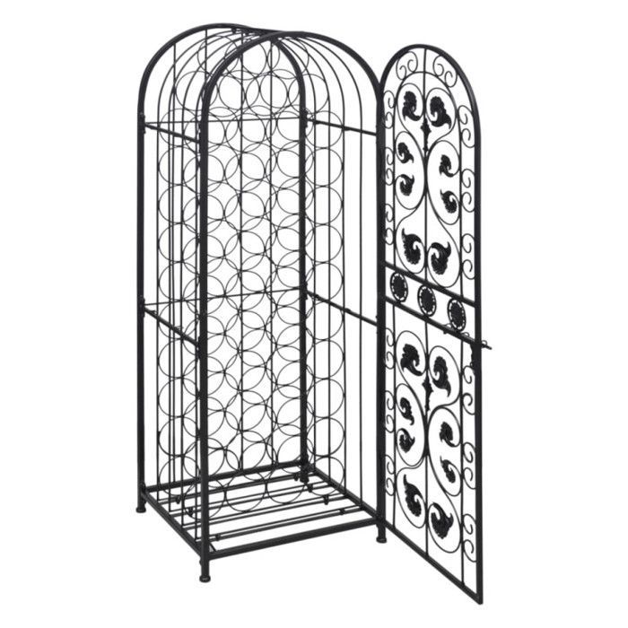 vidaXL Flaschenregal für 45 Flaschen, Metall, 240939