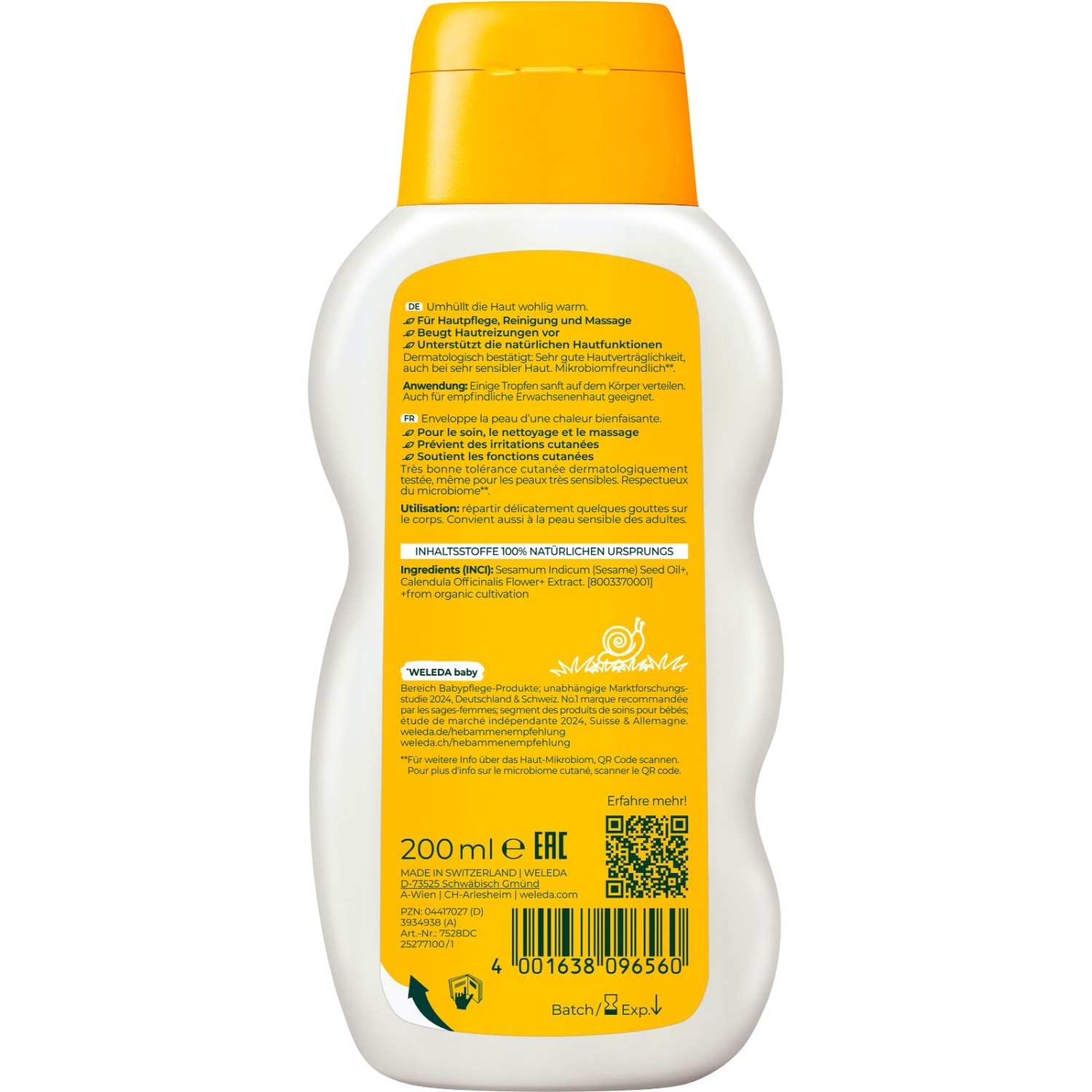 Weleda Körperöl Caléndula Pflegendes Babyöl - 200 ml