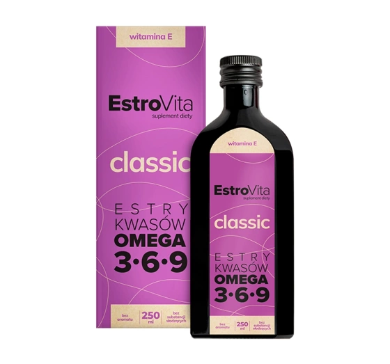 EstroVita Classic Omega 3-6-9   witamina E suplement diety 250 ml