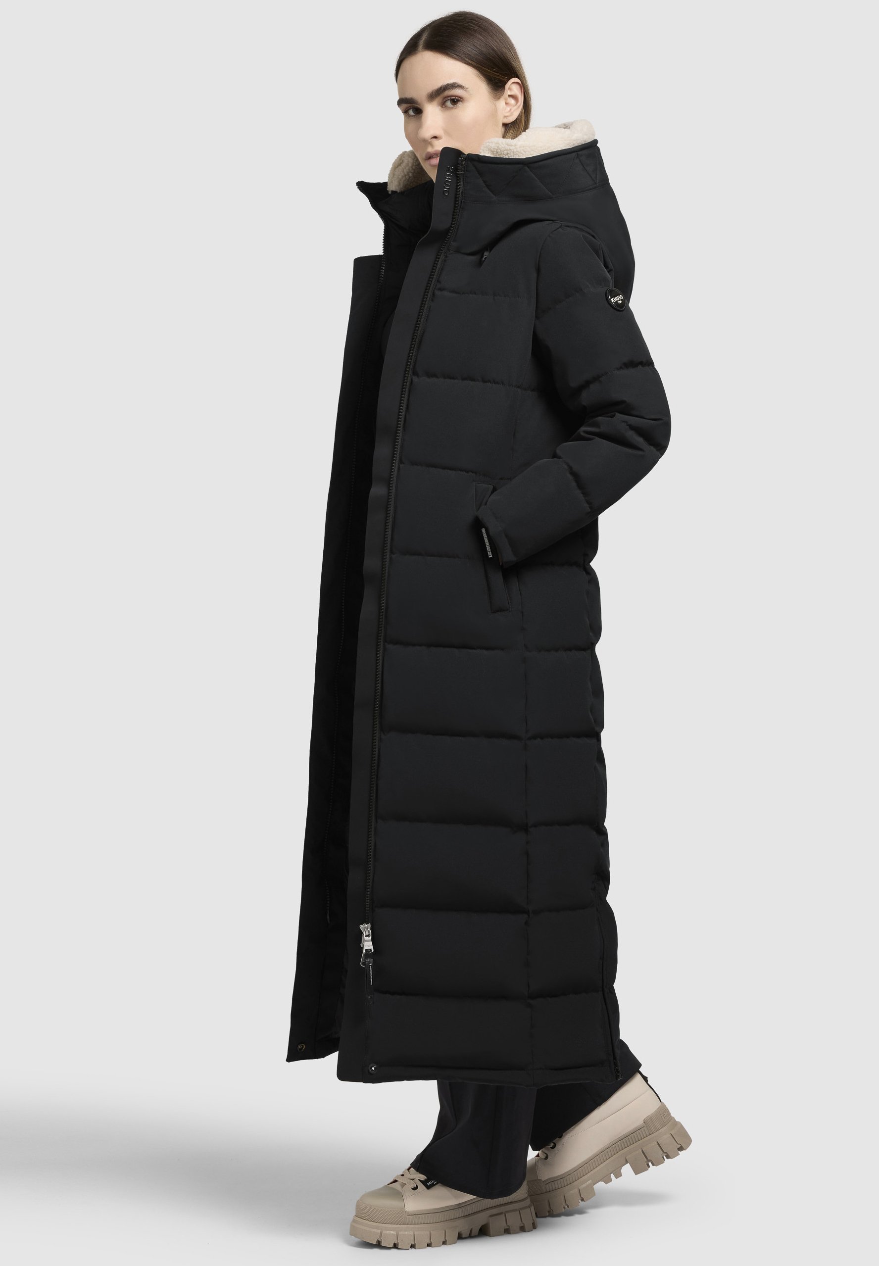 khujo CLERESSE TEDDY - Wintermantel - schwarz