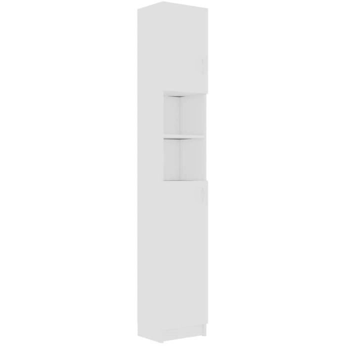Bathroom Storage Cabinet - Particleboard - White
