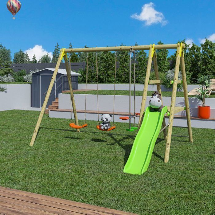 TRIGANO Topwood TUTTI 2.30m Wooden Play Area - 6 children