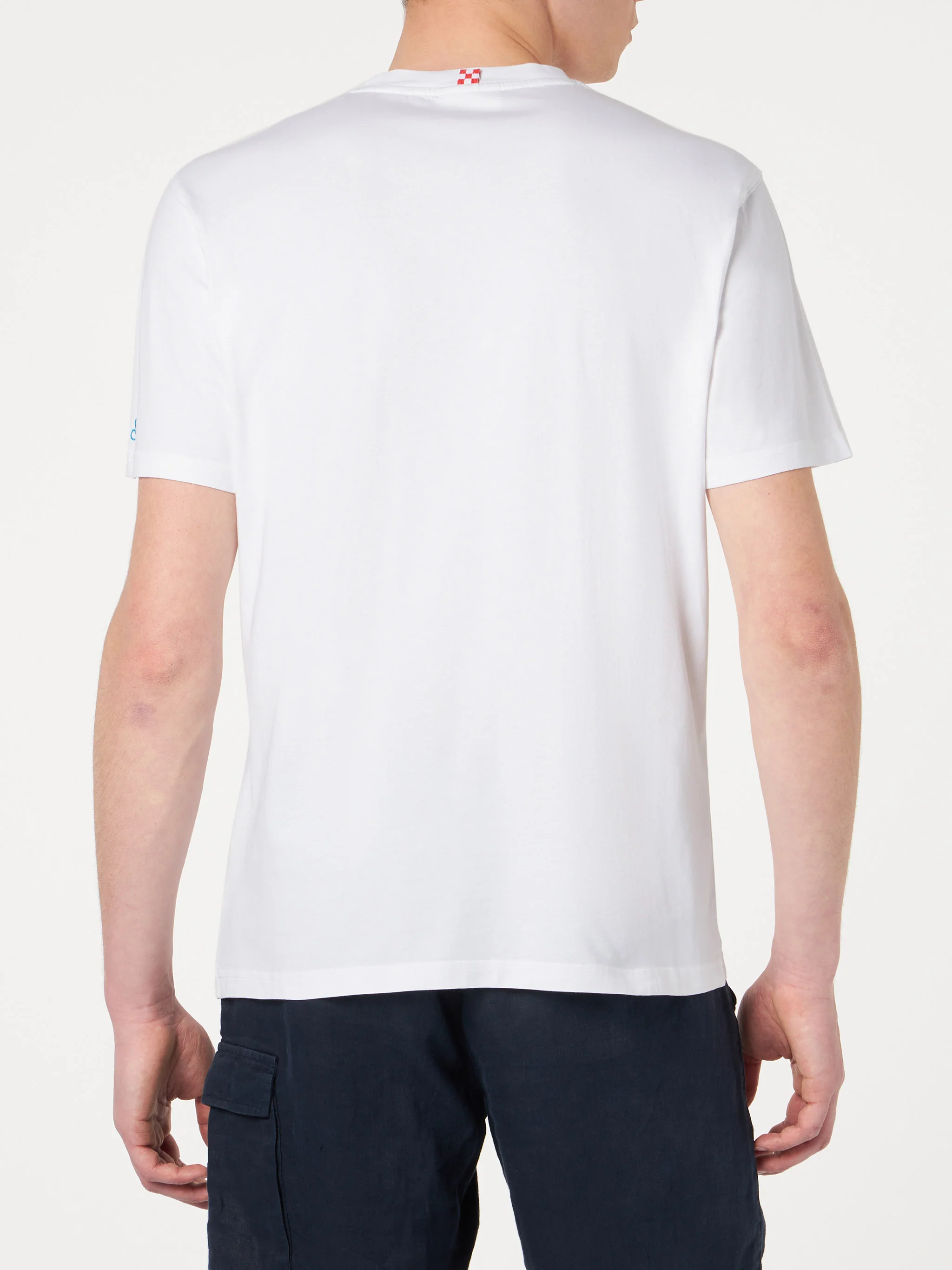 Geborduurd katoenen T-shirt voor heren | PORTOFINO DRY GIN SPECIAL EDITION