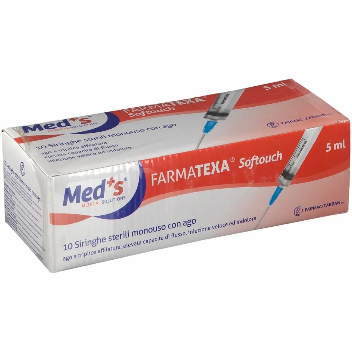 MED'S Sterile Einwegspritze Med's 5 ml 10 Stück Sterile Einwegspritzen mit Nadel