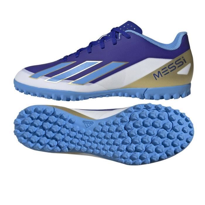 Botas de fútbol - ADIDAS - X Crazyfast Club Messi TF - Césped artificial - Tacos estabilizados - Azul