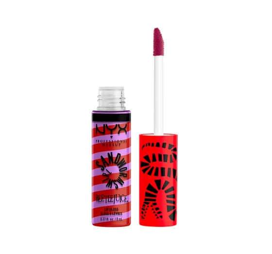 NYX Professional Makeup × Beetlejuice Sandworm Swirl błyszczyk do ust 03 Purple   Red 10 ml