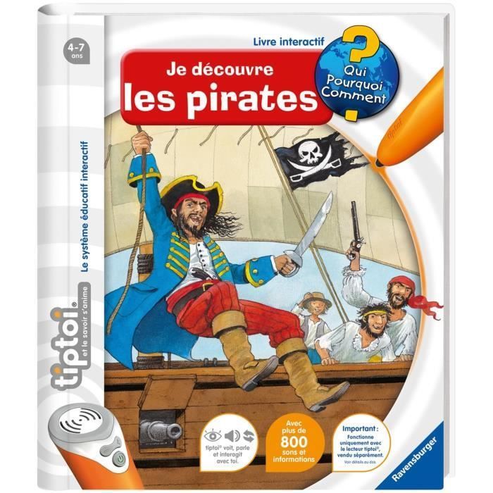 tiptoi®, Libro interactivo, Descubro a los piratas, Para mayores de 4 años, 13099004, Ravensburger