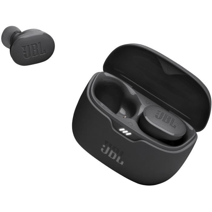 Ecouteurs sans fil JBL Tune Buds - Réduction de bruit active - Bluetooth 5.3 - Son Pure Bass - IP54 - 48h d'autonomie - Noir