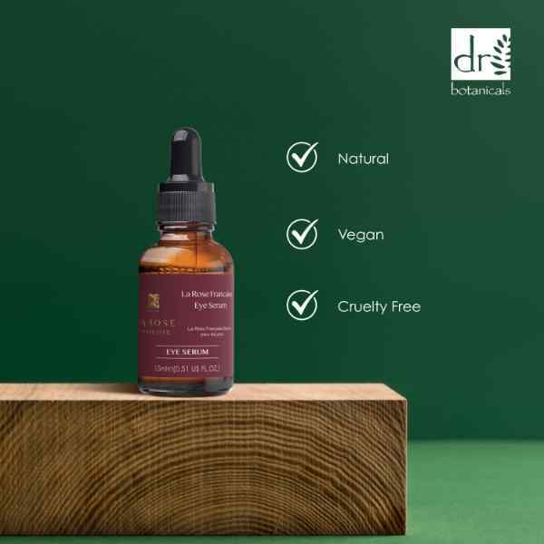 Dr Botanicals La Rose Francaise Sérum para el contorno de ojos, paquete doble de 2 x 15 ml