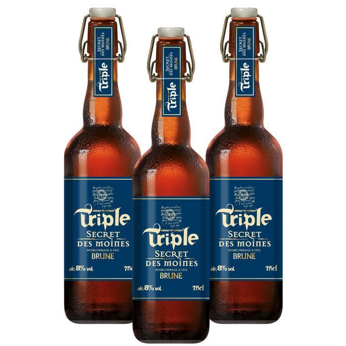 Triple Secret des Moines Brune - Cerveza Marrón - 3 botellas de 75 cl