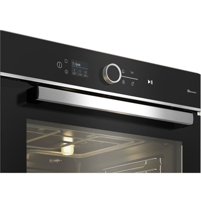 Multifunction built-in oven - Pyrolytic cleaning - BEKO - BBIM13500XPSW - Stainless steel / Black - Cool door - 59.4 x 56.7 x 59.5 cm