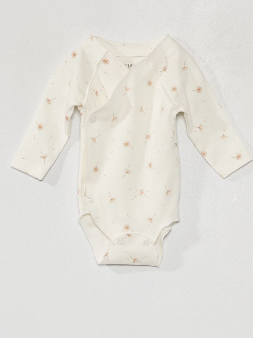 3-delige set bestaande uit een bodysuit, legging en hoed - WIT
