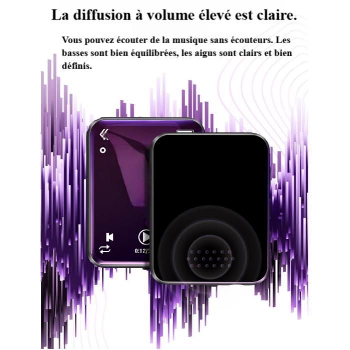 Reproductor MP4, Bluetooth, 16 GB, pantalla de 2 pulgadas, lector de libros electrónicos, batería de 400 mAh, negro