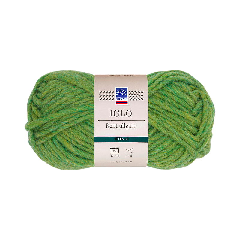 Iglo ullgarn grön melerad