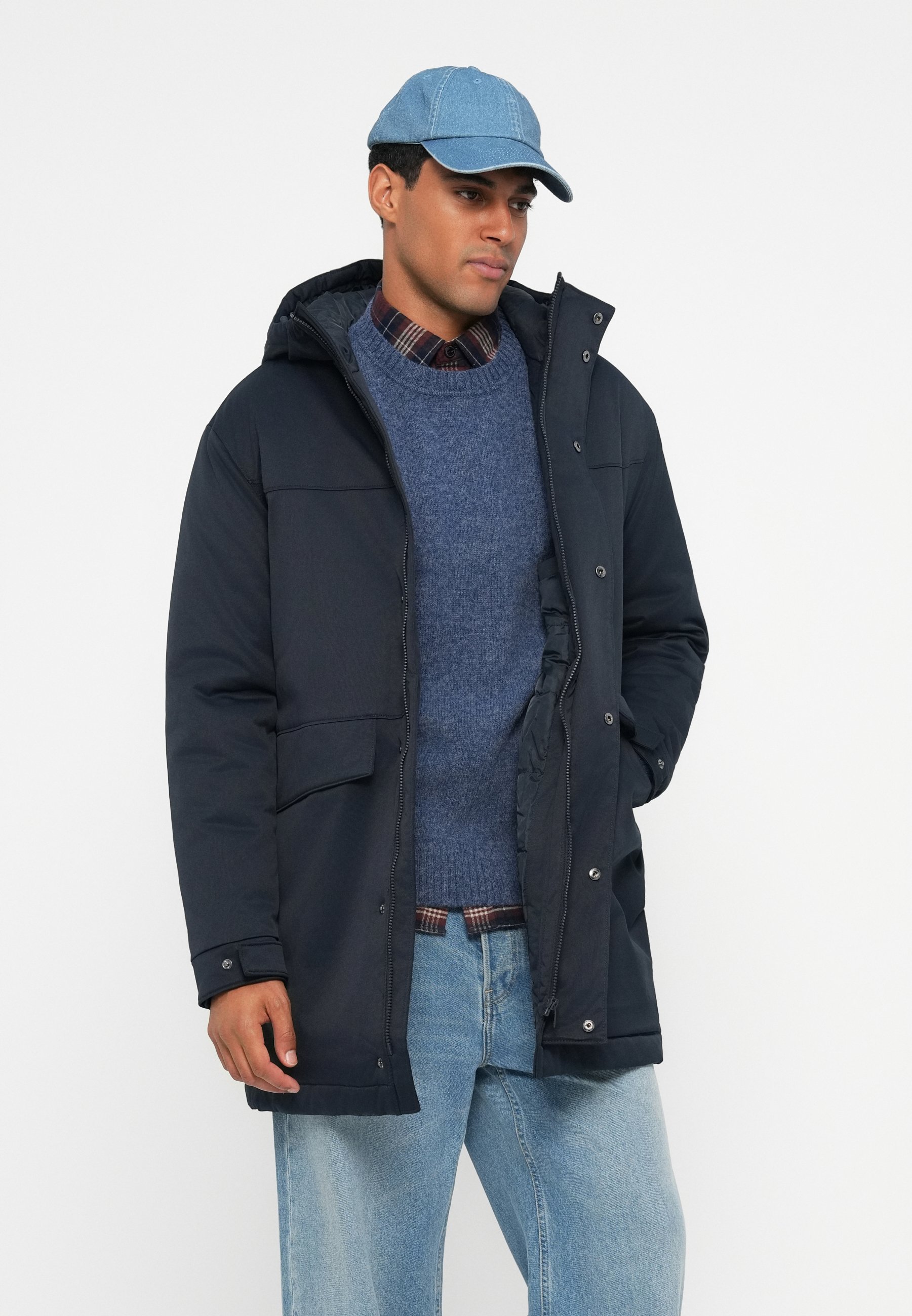 Lyle & Scott gewatteerde parka - donkerblauw