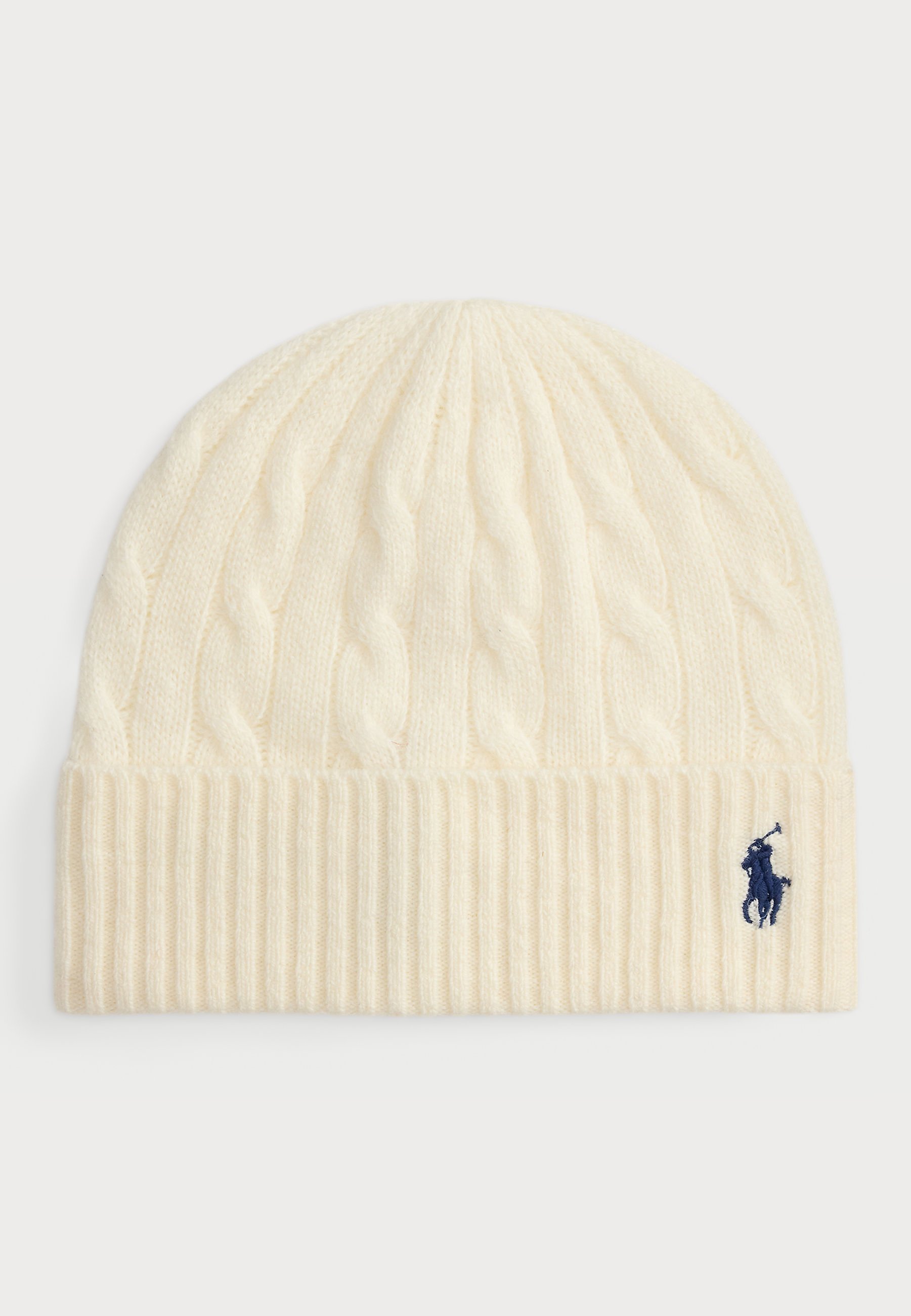 Polo Ralph Lauren kabelgebreide wollen kasjmier muts - Muts - crème