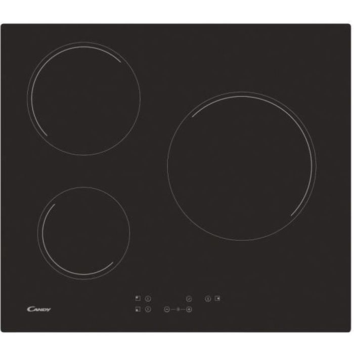CANDY CH63CT ceramic hob - 3 burners - 60cm wide - Black