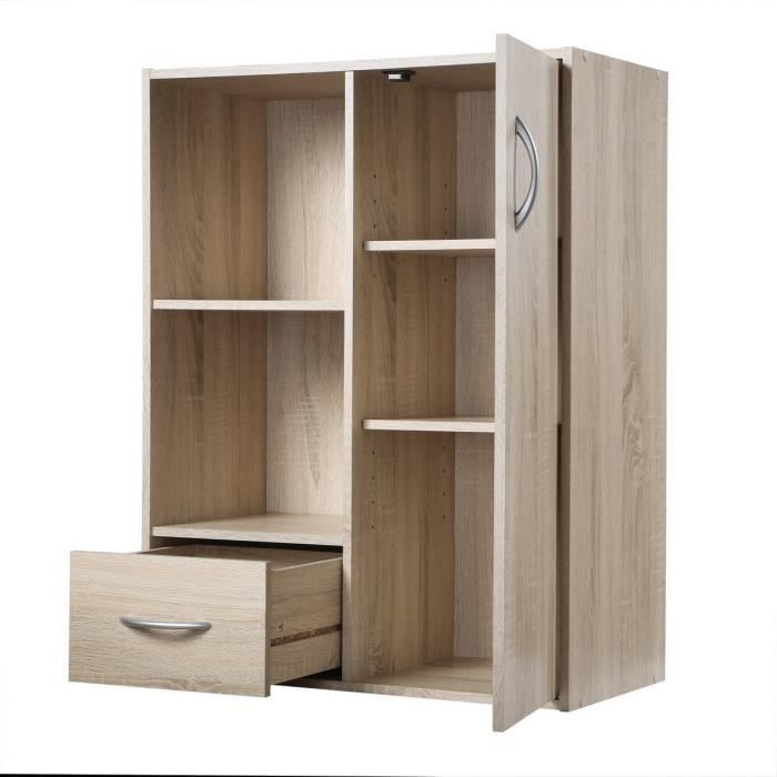 Mueble de almacenamiento contemporáneo COMPO con acabado en roble - 62 cm de ancho