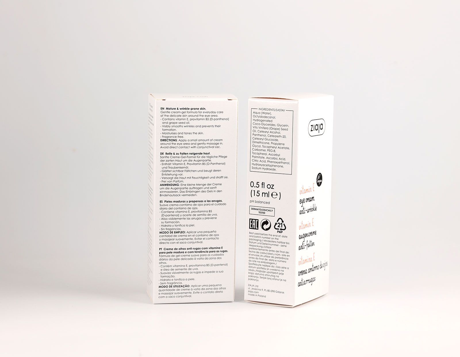Multivitamininis raukšlių neutralizuojantis paakių kremas Paakių kremai