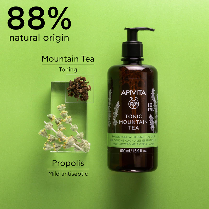 Gel de Banho Tonificante Apivita Tonic Mountain Tea