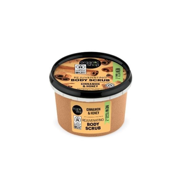 Omladzujúci telový peeling so škoricou a medom Organic Shop 250 ml
