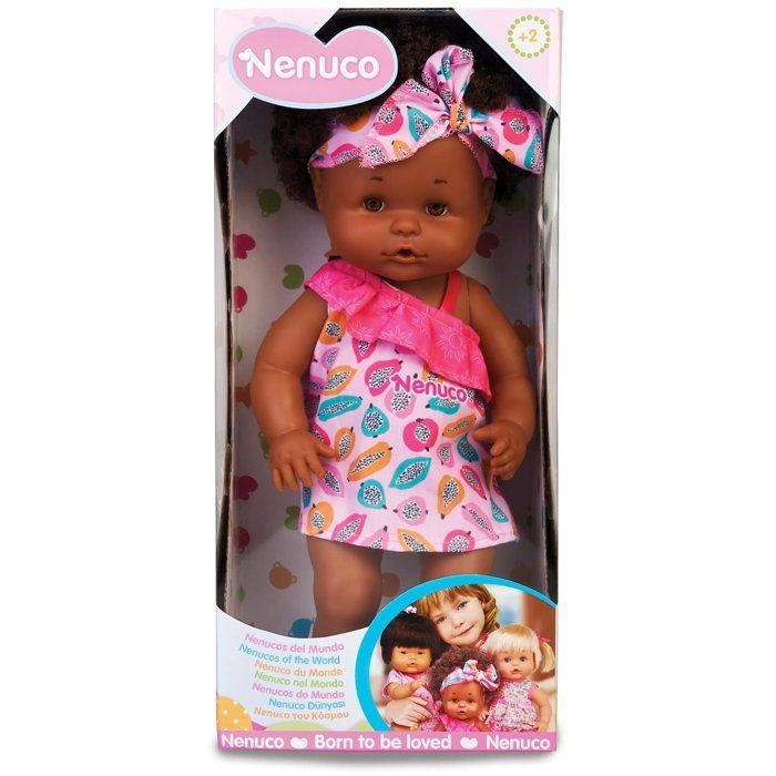Boneca Nenuco Afro Style 35cm - Bebe e Faz Xixi - Para crianças a partir de 2 anos