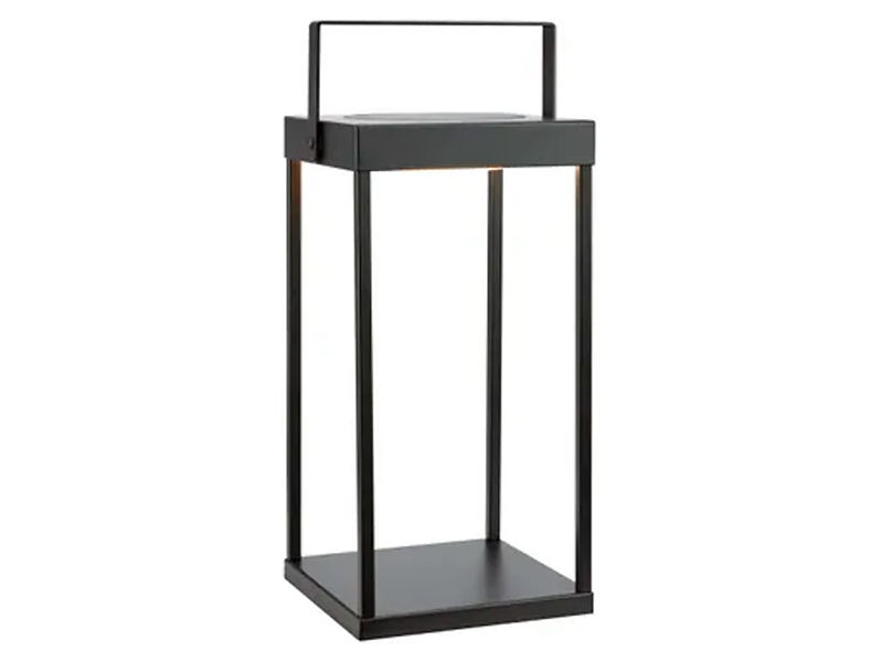 Lampa solarna Pure LED 42 cm ze ściemniaczem metalowa czarna