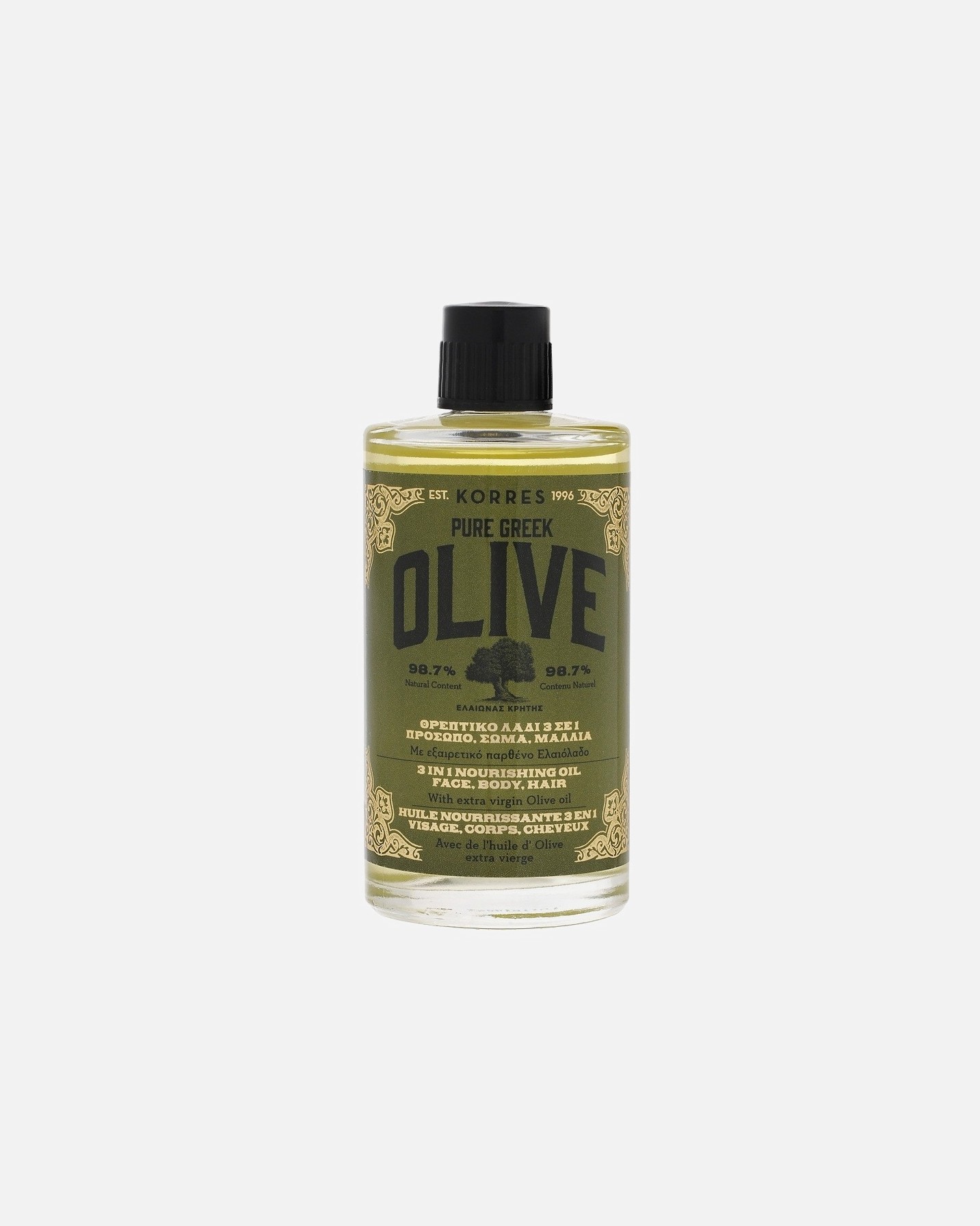 KORRES alyvuogių kūno aliejus 3 viename priežiūros aliejus - 100 ml