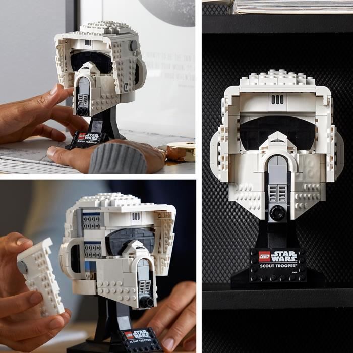 LEGO® Star Wars 75305 Le Casque du Scout Trooper, Kit, Masque, Maquette, Cadeau pour Adultes