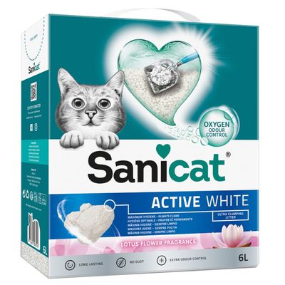 Sanicat Active Weiße Lotusblume Klumpstreu